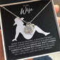 To My Wife Necklace - Cowboy Hat Wearing Best Friend - Country Cowgirl Wife Gift for Valentine's Day, Anniversary, Birthday