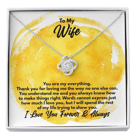 To My Wife Necklace - Gift for Wife - Anniversary, Birthday, Christmas Present Standard Box