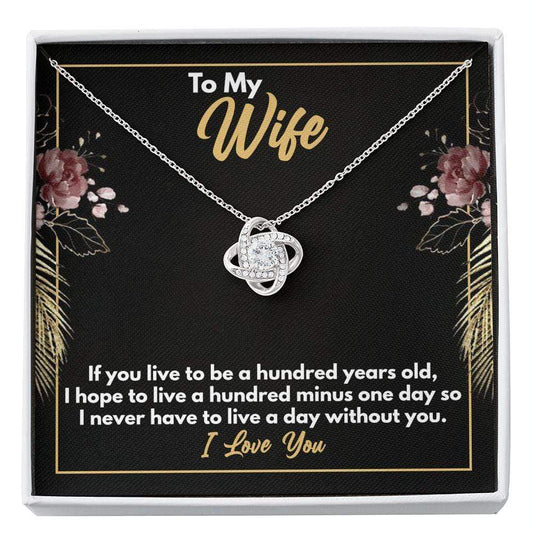 To My Wife Necklace - Gift for Wife from Husband - Romantic I Love You Wife Jewelry Standard Box