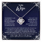 To My Wife Necklace - My Missing Piece - Valentine's Day Anniversary Gift - Wife Romantic Birthday Christmas Gift 14K White Gold Finish / Standard Box