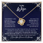 To My Wife Necklace - My Missing Piece - Valentine's Day Anniversary Gift - Wife Romantic Birthday Christmas Gift 18K Yellow Gold Finish / Standard Box