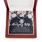 To My Wife Necklace - Valentine's Day Gift for Wife - Wife Anniversary Gift - Sentimental Birthday Gift for Her Mahogany Style Luxury Box (w/LED)