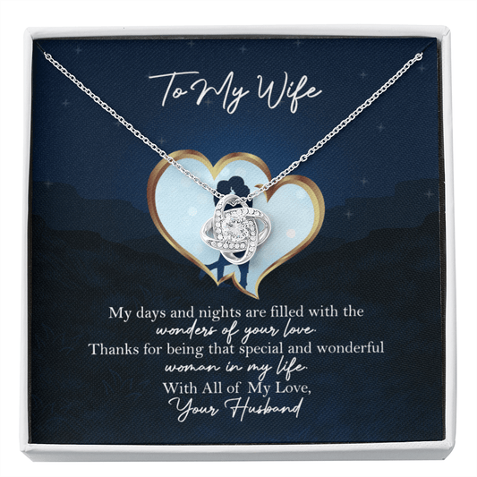 To My Wife Necklace - Wedding Gift for Wifey - Anniversary, Valentine's Day, Birthday Necklace for Wife