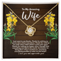To My Wife Necklace - Wedding Gift - Wife Anniversary Gift - Birthday Jewelry for Wife - Wife Christmas Gift - Valentine's Day Gift 18K Yellow Gold Finish / Standard Box