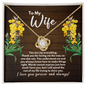 To My Wife Necklace - Wedding Gift - Wife Anniversary Gift - Birthday Jewelry for Wife - Wife Christmas Gift - Valentine's Day Gift 18K Yellow Gold Finish / Standard Box
