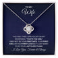 To My Wife Necklace - You're the One - Gift for Wife - Valentine's Day, Anniversary Gift, Birthday Gift 14K White Gold Finish / Standard Box