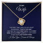 To My Wife Necklace - You're the One - Gift for Wife - Valentine's Day, Anniversary Gift, Birthday Gift 18K Yellow Gold Finish / Standard Box