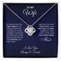 To My Wife Necklace - Your Last Everything - Gift for Wife - Valentine's Day, Anniversary Gift, Birthday Gift 14K White Gold Finish / Standard Box