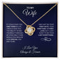 To My Wife Necklace - Your Last Everything - Gift for Wife - Valentine's Day, Anniversary Gift, Birthday Gift 18K Yellow Gold Finish / Standard Box