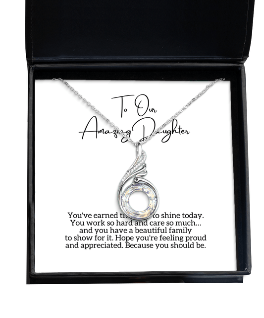 To Our Daughter - Beautiful Family - Phoenix Necklace for Mother's Day, Birthday - Jewelry Gift for Daughter