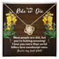 Unbiological Sister Gift - Ride or Die Birthday Gift - Best Friend Necklace - Bonus Sister Gift - Sister-In-Law Jewelry - BFF Bestie Gift 18K Yellow Gold Finish / Standard Box