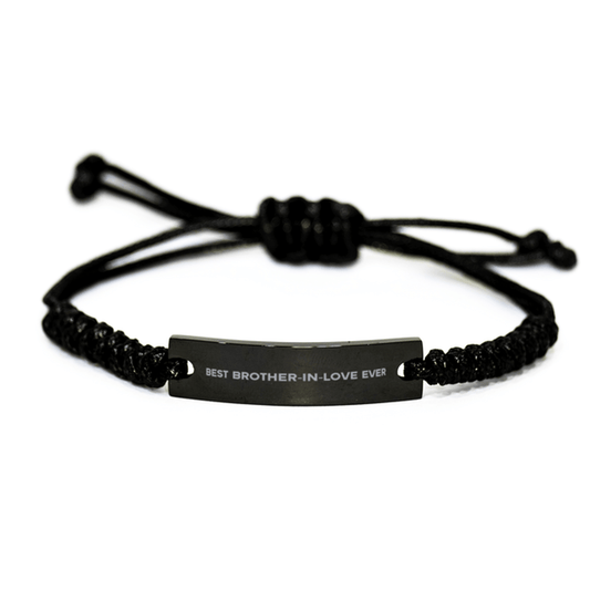 Unique Brother-In-Love Black Rope Bracelet, Best Brother-In-Love Ever, Gift for Brother-In-Love