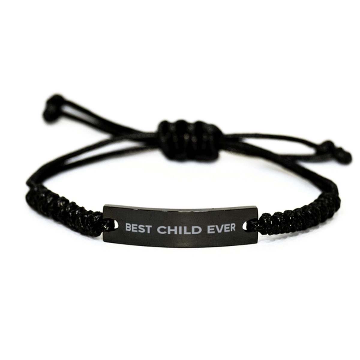 Unique Child Black Rope Bracelet, Best Child Ever, Gift for Child