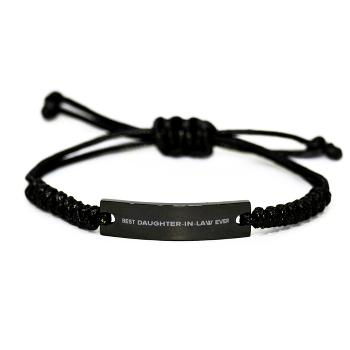 Unique Daughter-In-Law Black Rope Bracelet, Best Daughter-In-Law Ever, Gift for Daughter-In-Law