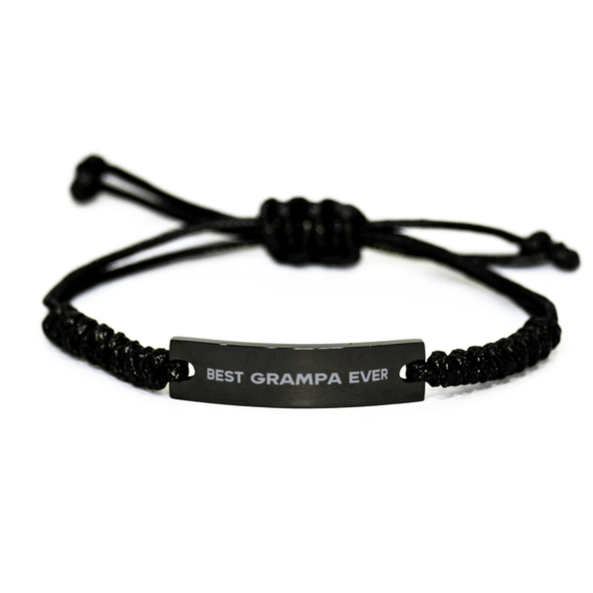 Unique Grampa Black Rope Bracelet, Best Grampa Ever, Gift for Grampa