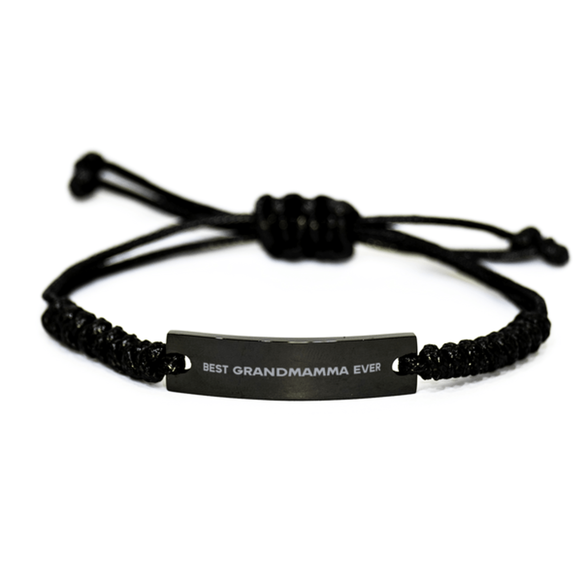 Unique Grandmamma Black Rope Bracelet, Best Grandmamma Ever, Gift for Grandmamma