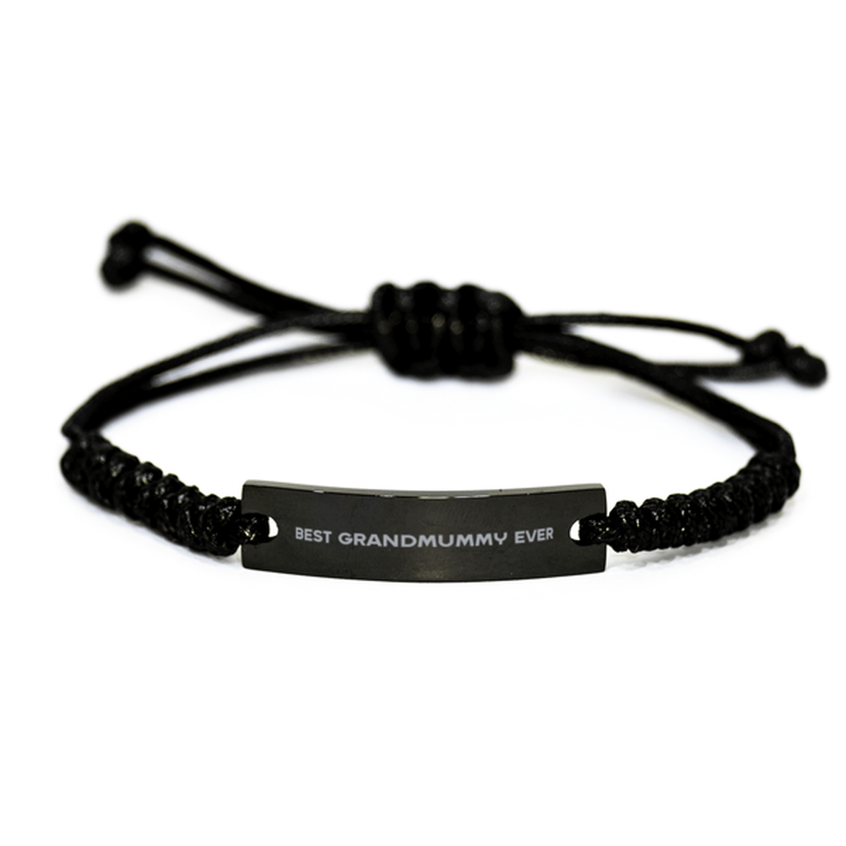 Unique Grandmummy Black Rope Bracelet, Best Grandmummy Ever, Gift for Grandmummy