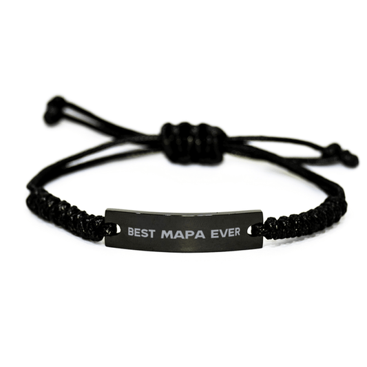 Unique Mapa Black Rope Bracelet, Best Mapa Ever, Gift for Mapa