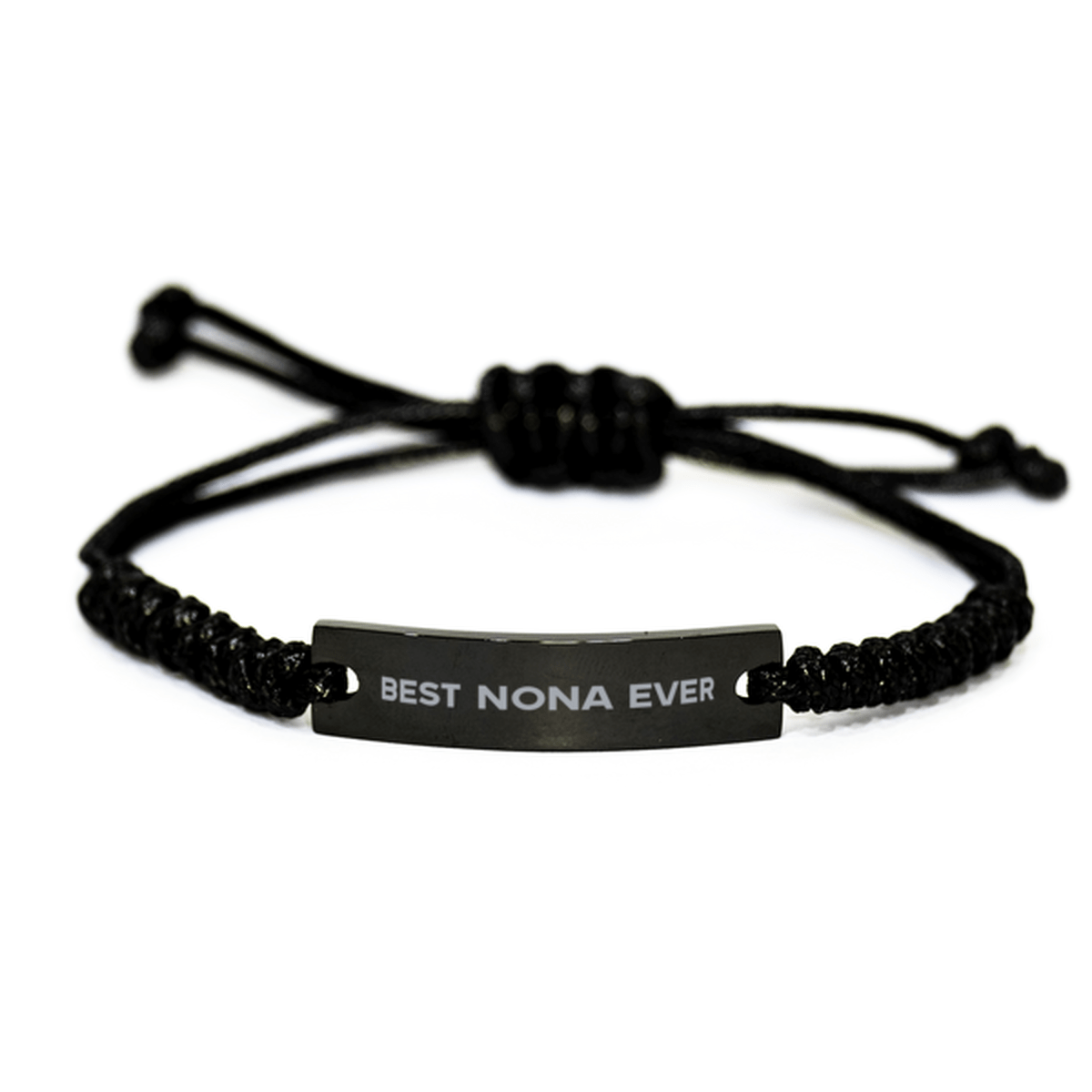 Unique Nona Black Rope Bracelet, Best Nona Ever, Gift for Nona