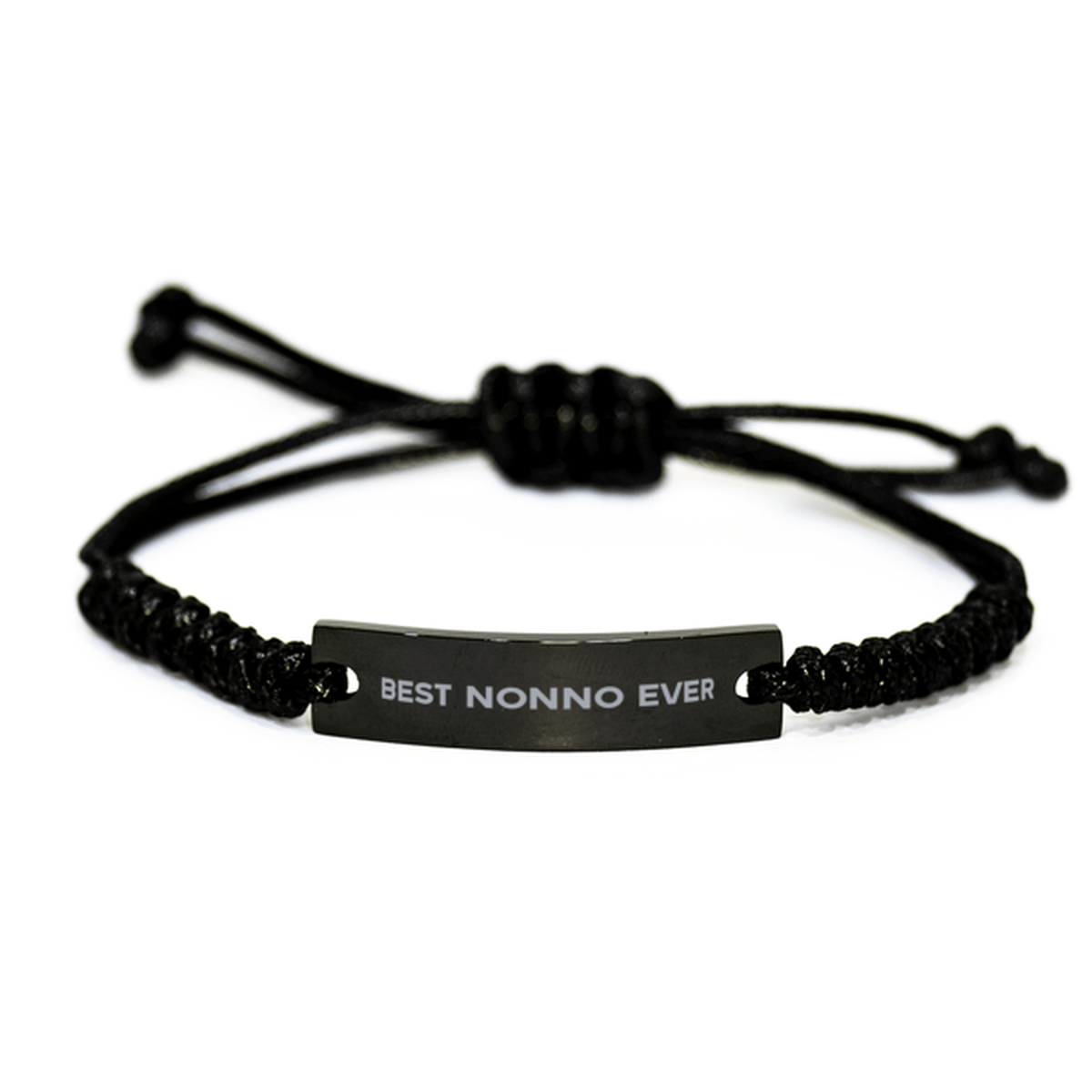 Unique Nonno Black Rope Bracelet, Best Nonno Ever, Gift for Nonno