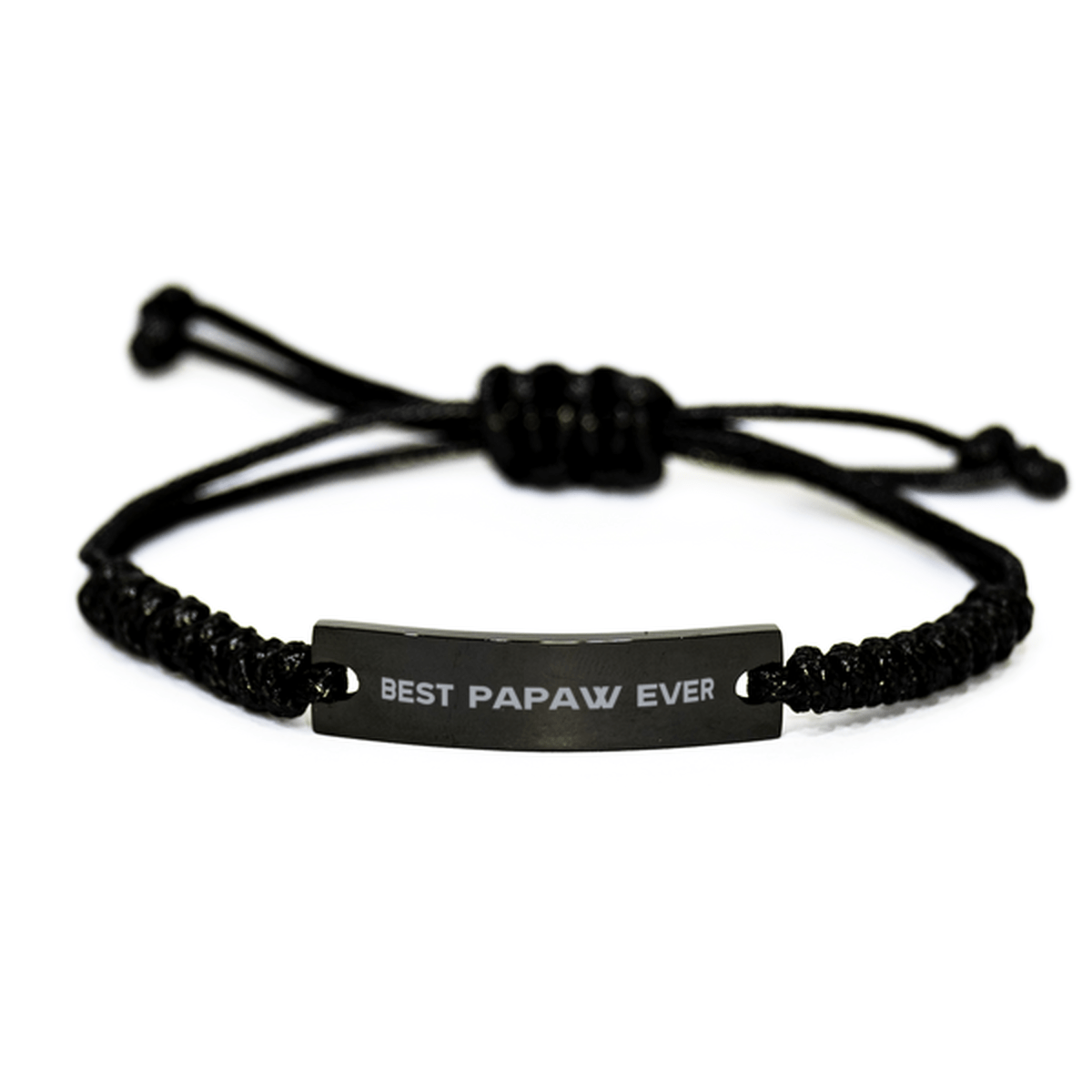 Unique Papaw Black Rope Bracelet, Best Papaw Ever, Gift for Papaw