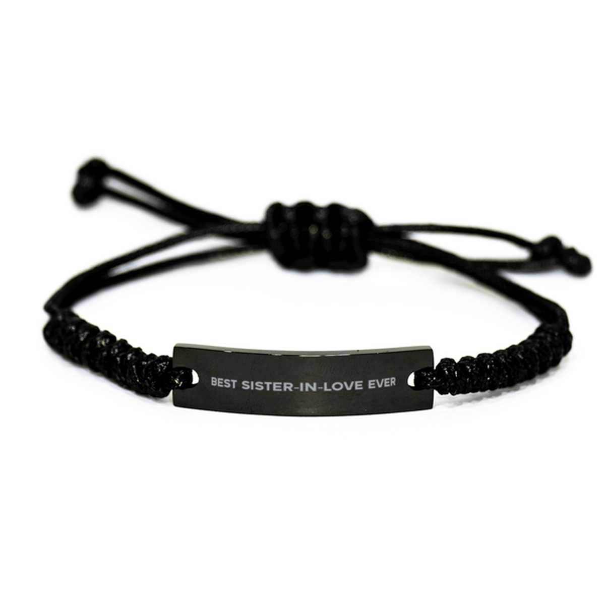 Unique Sister-In-Love Black Rope Bracelet, Best Sister-In-Love Ever, Gift for Sister-In-Love