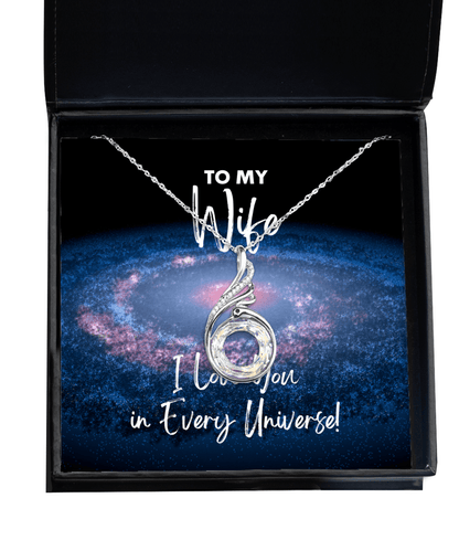Wife Gift - I Love You In Every Universe - Phoenix Necklace for Anniversary, Valentine's Day, Birthday, Mother's Day, Christmas - Jewelry Gift for Comic Book Wife