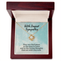 With Deepest Sympathy Loss of Loved One Necklace, Sympathy Bereavement Condolence Gift, In Loving Memory, Remembrance Memorial Grief Jewelry 18K Yellow Gold Finish / Luxury Box